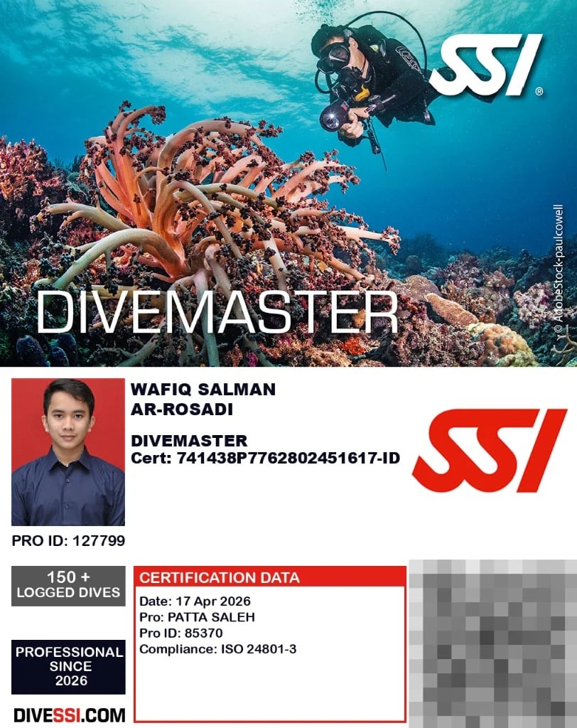 Kartu SSI Divemaster, Wafiq Salman Arrosadi